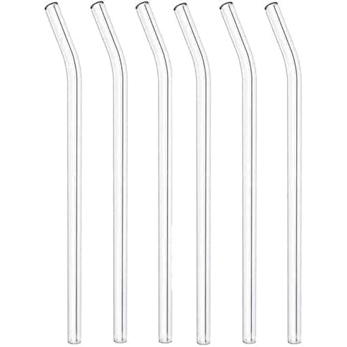 Isıya Dayanıklı Cam Pipet, 6lı Cam Eğik Pipet