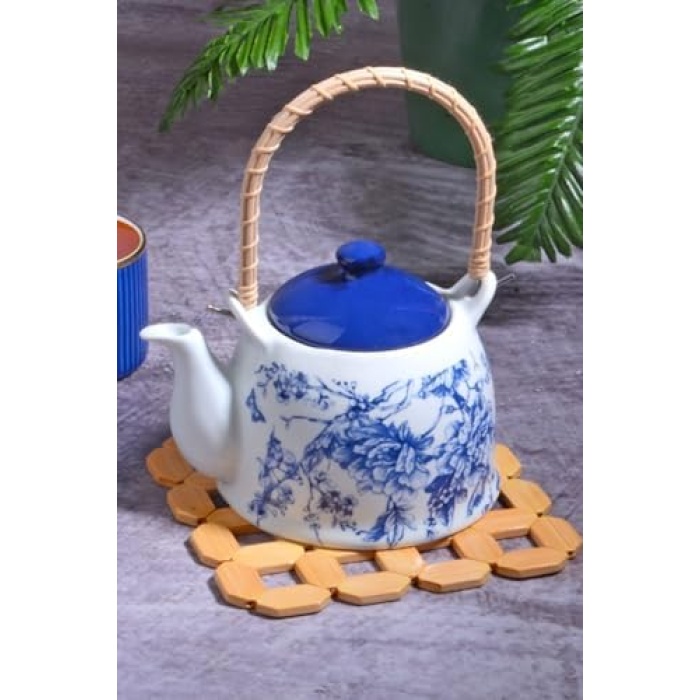 Diyarı Bambu 18 Cm Kare Nihale Çaydanlık Altlığı Tencere Altlığı