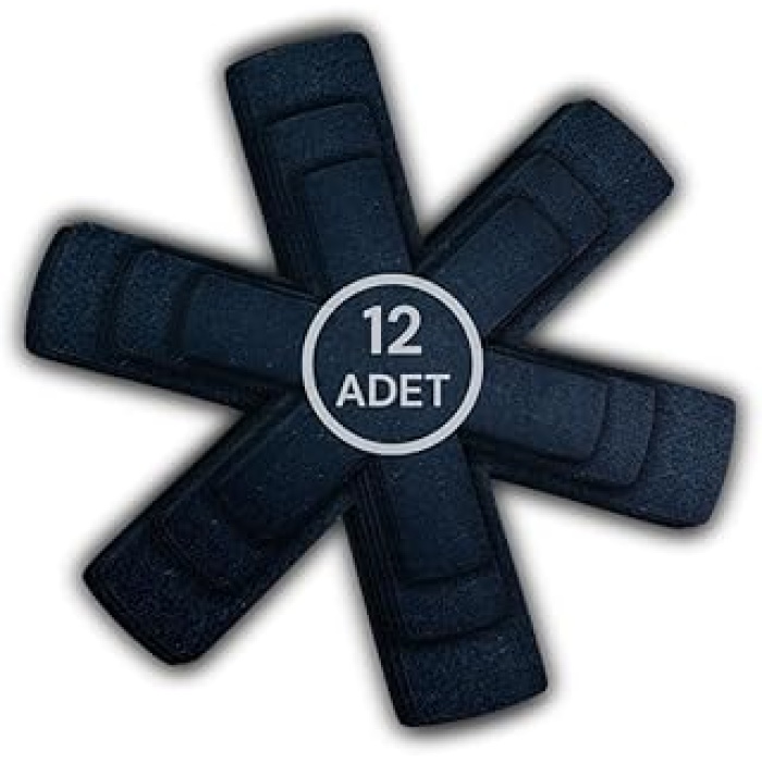 12 Li Set Tencere Tava Koruyucu Borcam Çizdirmez Keçe Düzenleyici Siyah