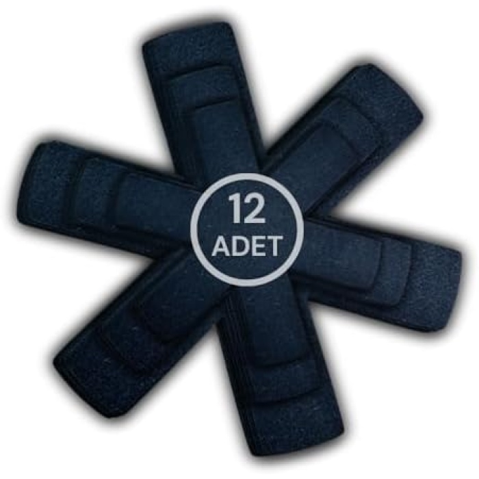 12 Li Set Tencere Tava Koruyucu Borcam Çizdirmez Keçe Düzenleyici Siyah