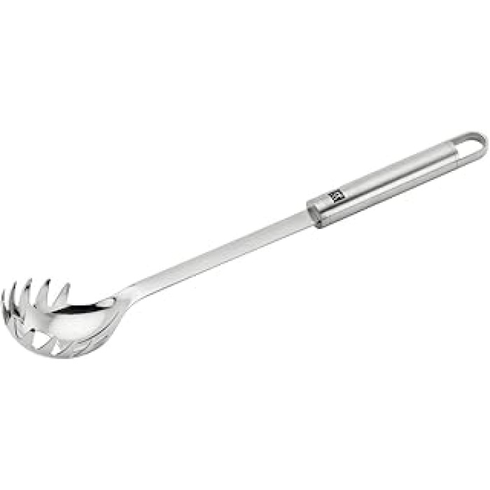 Pro Makarna Kepçesi, Metalik Gri, 18/10 Paslanmaz Çelik, 33 cm