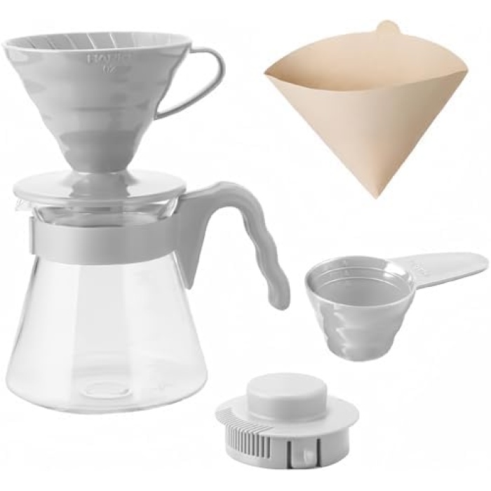 V60 Kahve Demleme Seti, Açık Gri