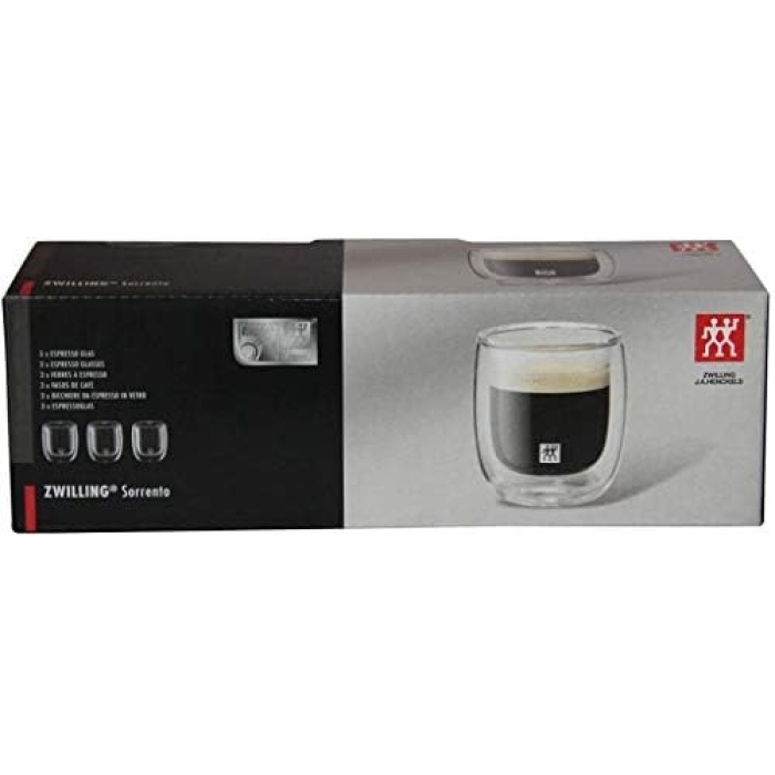 Çift Camlı 2li Espresso Bardak Seti, Şeffaf, 80 ml