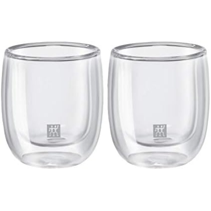 Çift Camlı 2li Espresso Bardak Seti, Şeffaf, 80 ml