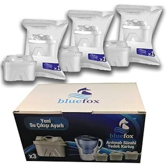 3lü Arıtmalı Sürahi Filtre Kartuşları - Klor, Kireç ve Organik Safsızlıkları Giderir, Hız Ayarlı, 160 Litre Kapasite, Geri Dönüştürülebilir ve Popüler Sürahilere Uyumlu