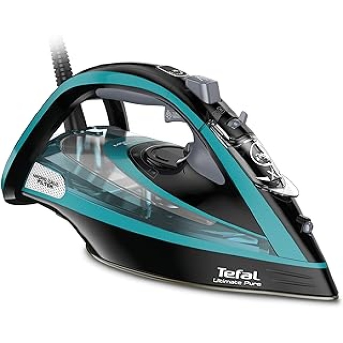 Ultimate Pure FV9844 Buharlı Ütü | 3200 W | Mikro Kalc Filtre | Durilium Airglide Autoclean Taban | Otomatik Kapatma | 0,35 Litre | 31,6 x 15,1 x 16,3 cm | Siyah/ Mavi