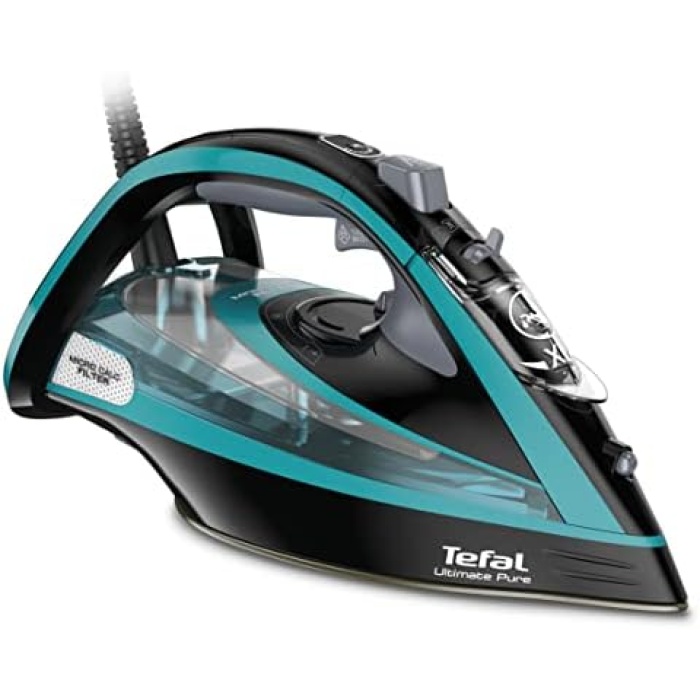 Ultimate Pure FV9844 Buharlı Ütü | 3200 W | Mikro Kalc Filtre | Durilium Airglide Autoclean Taban | Otomatik Kapatma | 0,35 Litre | 31,6 x 15,1 x 16,3 cm | Siyah/ Mavi