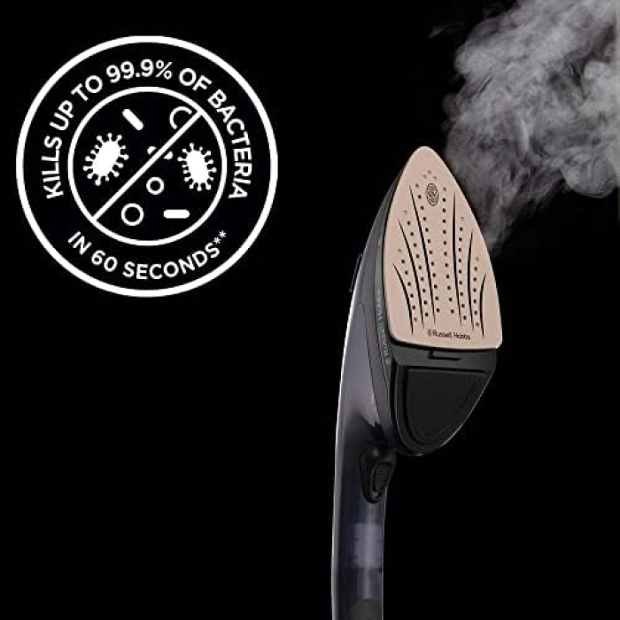 Hobbs Steam Genie 28370-56 Multi Ütü [Buharlı Düzleştirici & Buharı Ütü] 2si 1 arada (1700W, 20g/dk Buhar, Isıya Dayanıklı Çanta, 3 Eklenti: Giysi, Perde, Döşeme) Seyahat Ütüsü 28370-56