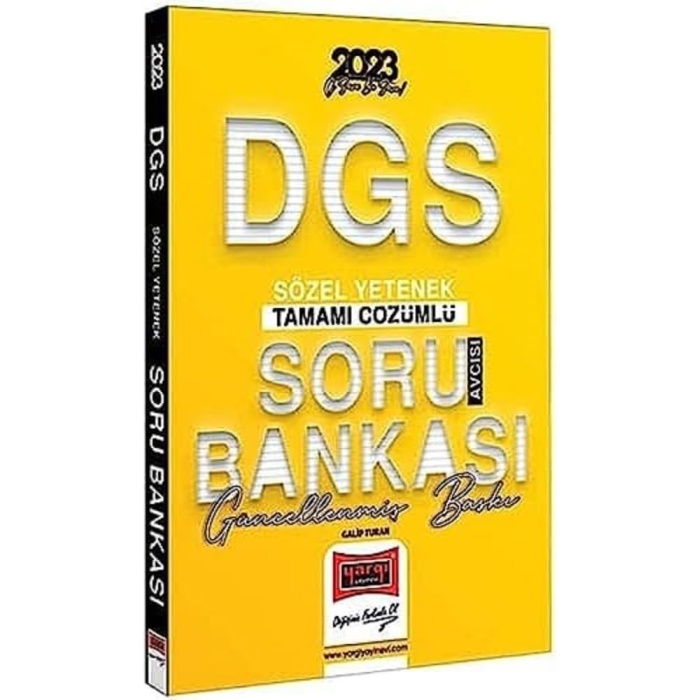 Yayınları 2023 DGS Soru Avcısı Tamamı Çözümlü Sözel Yetenek Soru Bankası