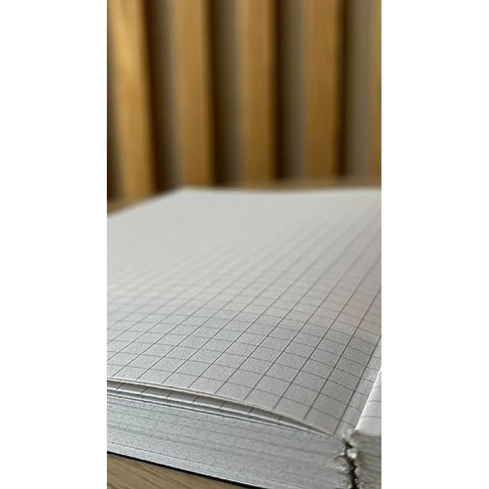 Tanıtım Özel Tasarım Siyah Kraft Kapaklı A5 Kareli Defter - 180 Derece Açılabilir, Sırtı Dikişli,%100 El İşçiliği, Ofis İçin İdeal, Planlayıcı (Kareli)