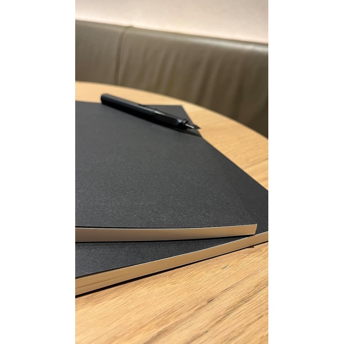 Tanıtım Amerikan Ciltli, A5 Noktalı Defter, 64 Yaprak, 90 gr. Ivory Kağıt, Ofis İçin İdeal, Plan (Siyah Kapak)