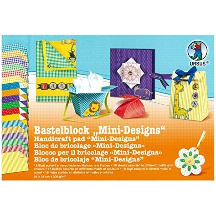 – Bastelblock – Designs 300 g/qm, 24 x 34 cm, 18 Yaprak 12160099