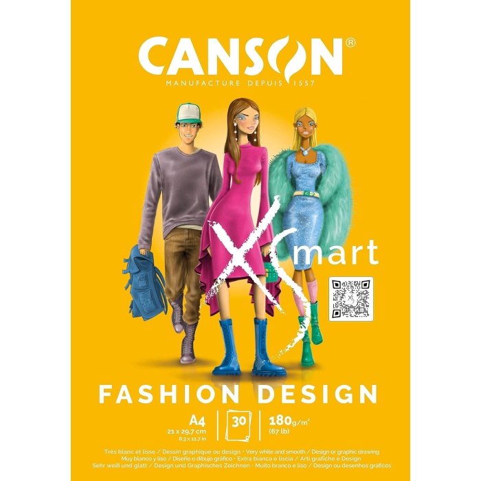 XSmart çizim kağıdı, beyaz, düz, 180 g/m², uzun taraflı, A4-21 x 29,7 cm, beyaz, 30 yaprak