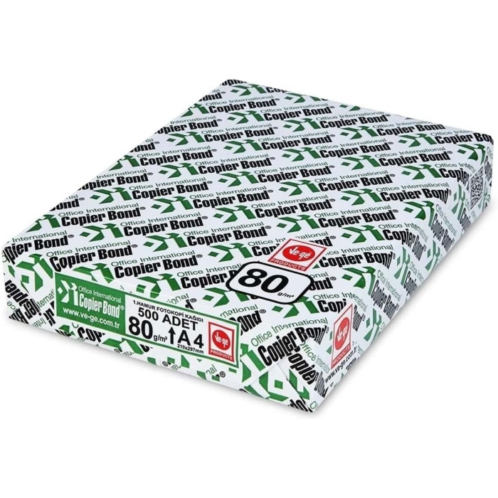 Bond A4 Fotokopi Kağıdı 3 Paket 500 Yaprak x 3 Toplam 1500 Yaprak