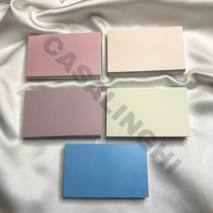 Yazısız Karışık Renkli Kart Tek Taraflı Tek Renk Boş Yazılabilir Mesaj Kartı 8x5 Cm 50 Adet