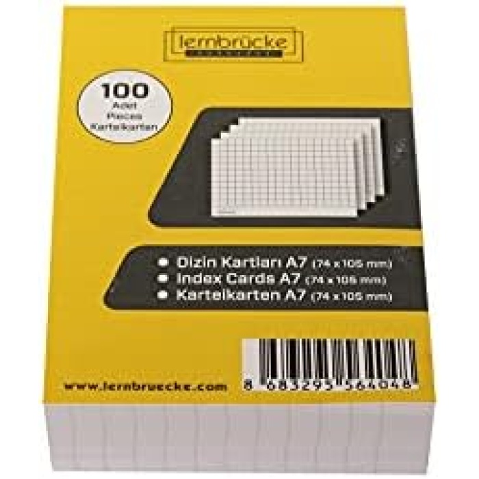 BEYAZ KARELİ A7 DİZİN KARTI KARTEIKARTEN 100LÜ