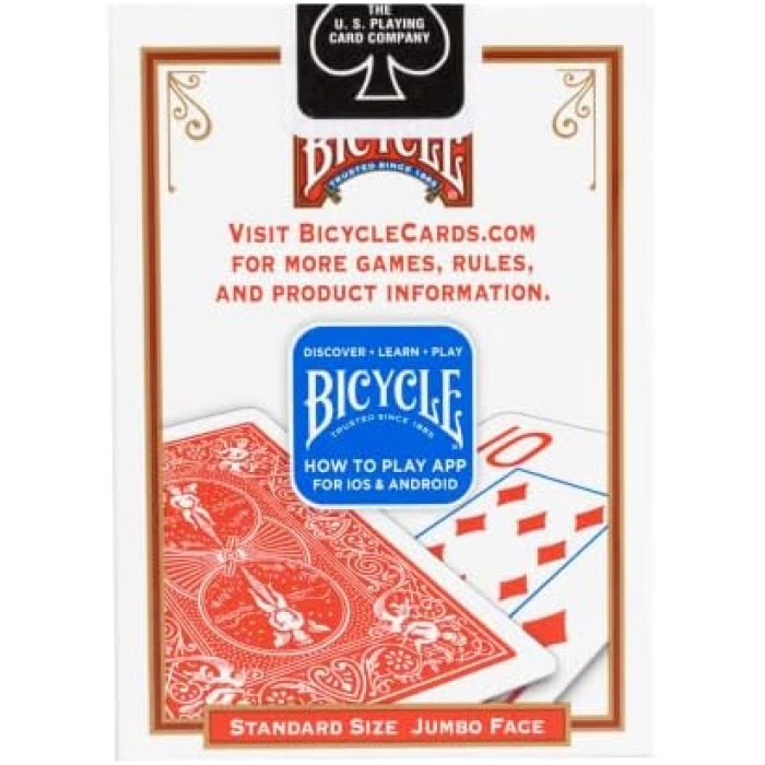 Jumbo Index Playing Cards - Poker Size - 2 Pack, Kırmızı & Mavi