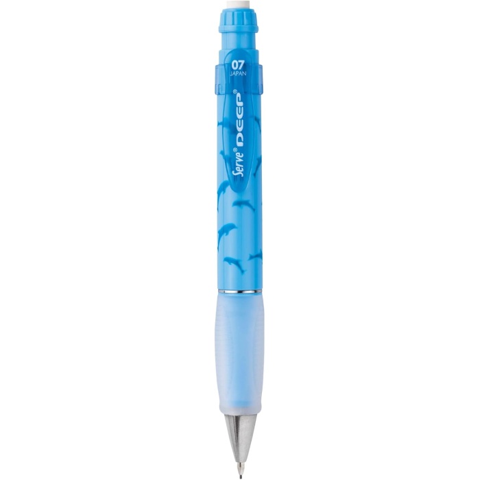 Deep Mekanik Kurşun Kalem 0.7 mm Gök Mavi Yunus Deseni