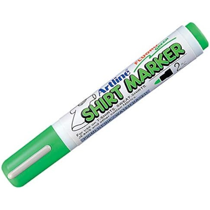 Shirt Marker Tişört Markörü, Uç: 2, 0mm, Fosforlu Yeşil