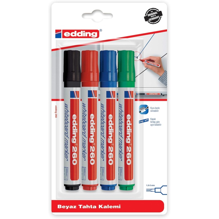 Turkey ED260B499 Edding 260 Beyaz Yazı Tahtası Kalemi