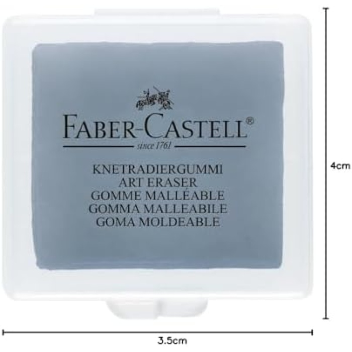 Sanatçılar için 6lı paket hamur kauçuk silgi, ART ERASER Faber Castell, gri (6)