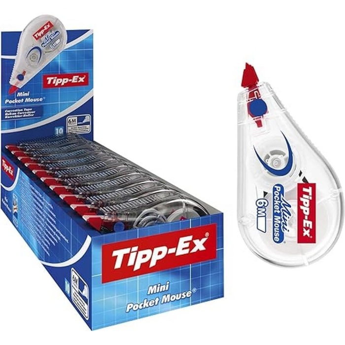 Mini Pocket Mouse Düzeltme Rulosu/Düzeltme Bandı / 10lu Paket Pratik Ekran Kutusunda 10