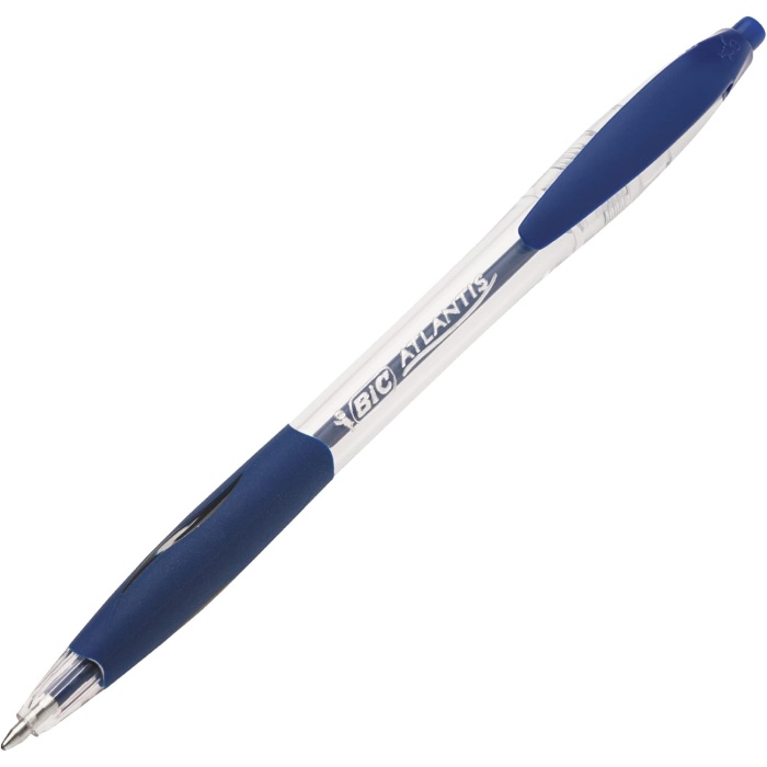 Atlantis Classic tükenmez kalem seti, mavi, çizgi kalınlığı 0,4 mm, doldurulabilir, 12li paket, ofis, ev ofis veya okul için ideal