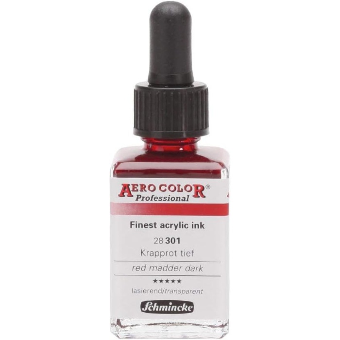 Aero Color Professional Akrilik Airbrush Mürekkebi 28 ml 301 Red Madder Dark