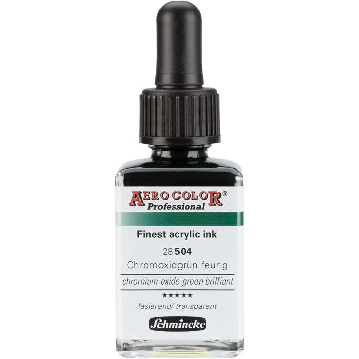 Aero Color Professional Akrilik Airbrush Mürekkebi 28 ml 504 Chromium Oxide Green Brilliant