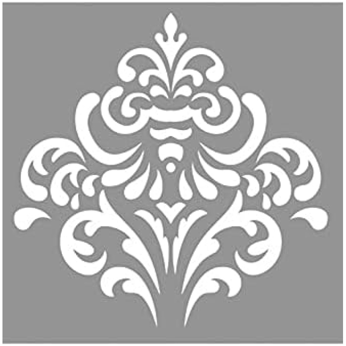 Damask Azelea Stencil Tasarımı 30 x 30 cm