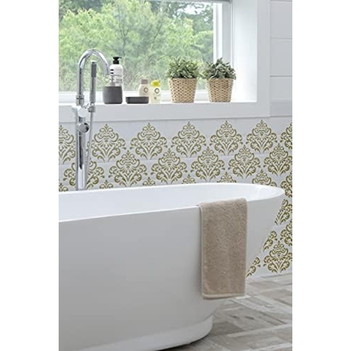 Damask Azelea Stencil Tasarımı 30 x 30 cm