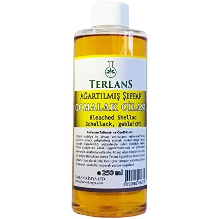 Ağartılmış Şeffaf Gomalak Cilası 250 ml Shellac Bleached