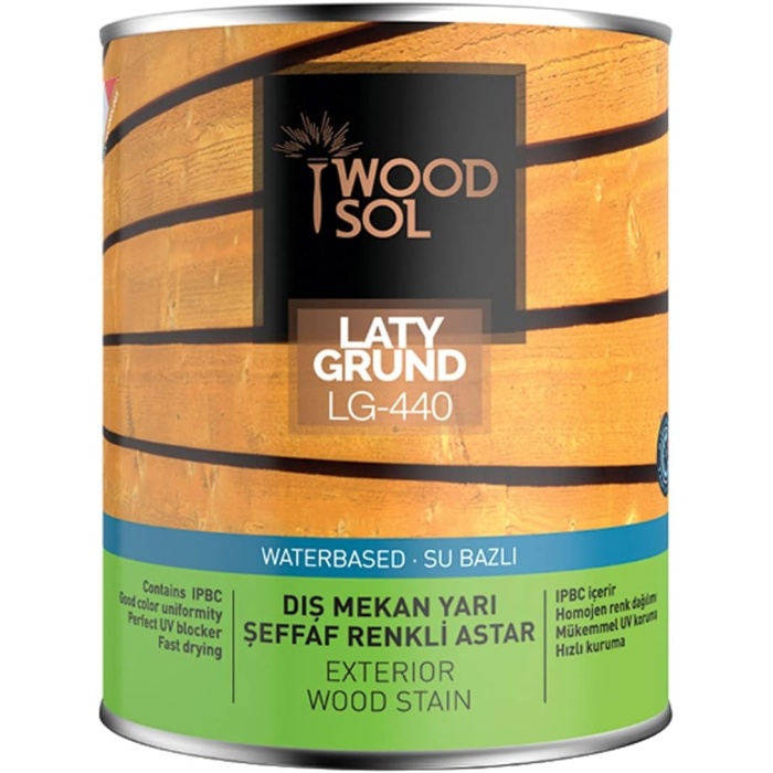 Latygrund Dış Mekan Yarı Şeffaf Renkli Ahşap Astarı 0.75 Lt 1551 TEAK