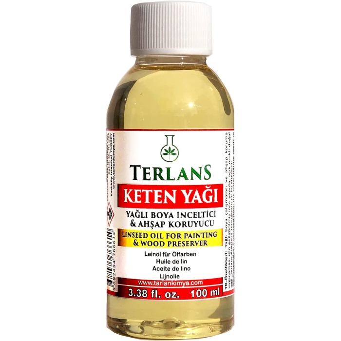 Ağartılmış Keten Yağı Resim Yağı 100 ml Linseed Oil Bleached