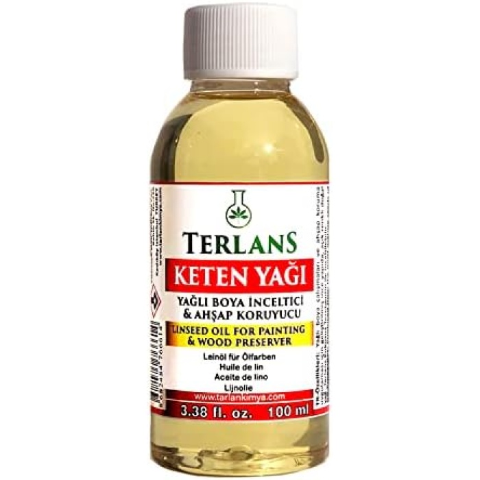 Ağartılmış Keten Yağı Resim Yağı 100 ml Linseed Oil Bleached