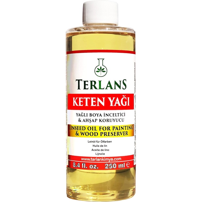 Ağartılmış Keten Yağı Resim Yağı 250 ml Linseed Oil Bleached