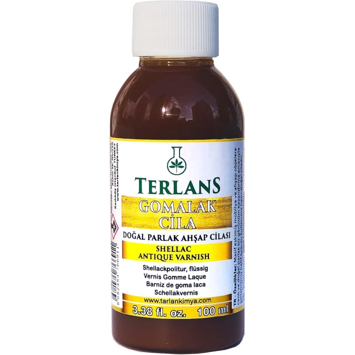 Doğal Ahşap Cilası Gomalak 100 ml - Antik Vernik - Shellac