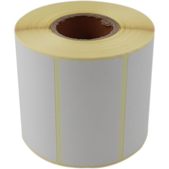 etiketler , hazır al hızlı al Eko Termal Etiket 80mm x 40mm Ruloda 1000 Adet 40mm Kuka Çapında Direk Termal Transfer Etiketi, Beyaz