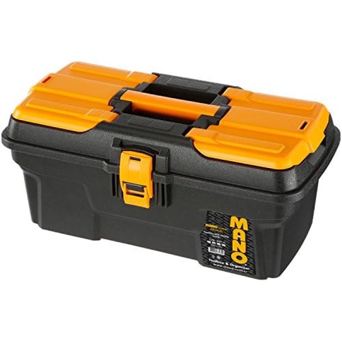 M/16 Organizerli Plastik Kilitli Takım Çantası/Grip Serisi, Polipropilen, Siyah/Sarı, 16 ’’