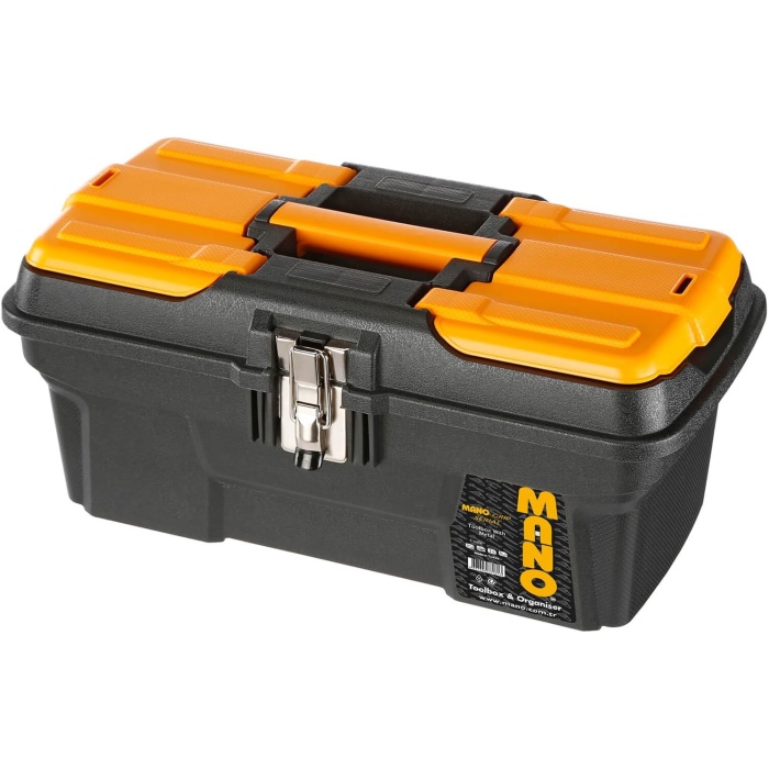 Mg/16 Organizerli Metal Kilitli Takım Çantası/Grip Serisi, Polipropilen, Siyah/Sarı, 16 ’’