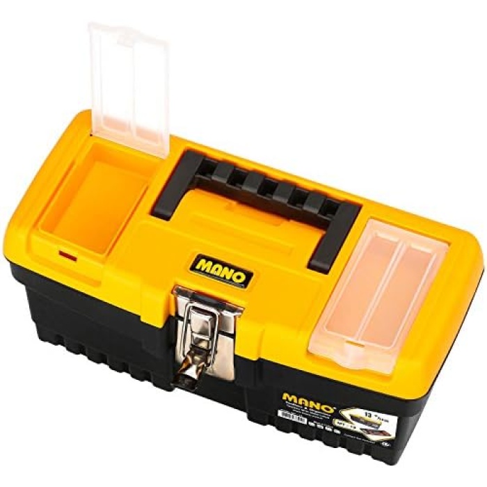 Mt/13 Organizerli Klasik Metal Kilitli Takım Çantası, Polipropilen, Siyah/Sarı, 13 ’’