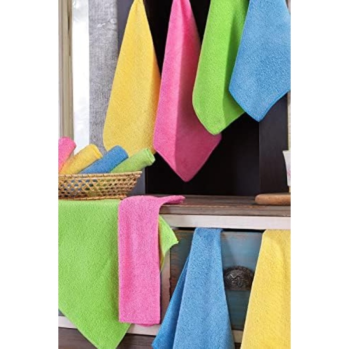 12 Adet Magic Towel Microfiber Havlu Seti