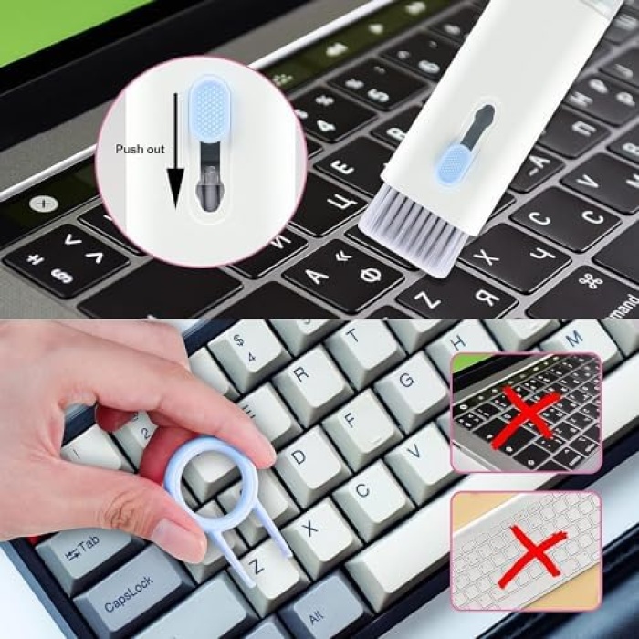 Klavye Temizleme Fırçası 7si 1 arada Klavye Temizleme Fırçası Seti, Çok İşlevli Kulaklık Temizleyici, Klavye Çektirmeli, Airpods için Kulaklıklar için Akıllı Telefon Temizleme Seti