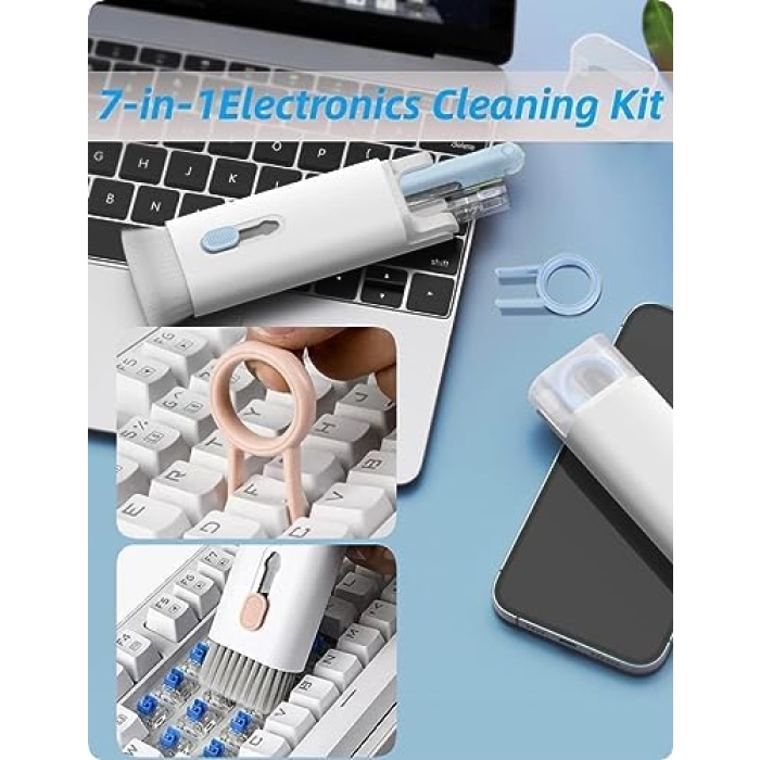 Klavye Temizleme Fırçası 7si 1 arada Klavye Temizleme Fırçası Seti, Çok İşlevli Kulaklık Temizleyici, Klavye Çektirmeli, Airpods için Kulaklıklar için Akıllı Telefon Temizleme Seti