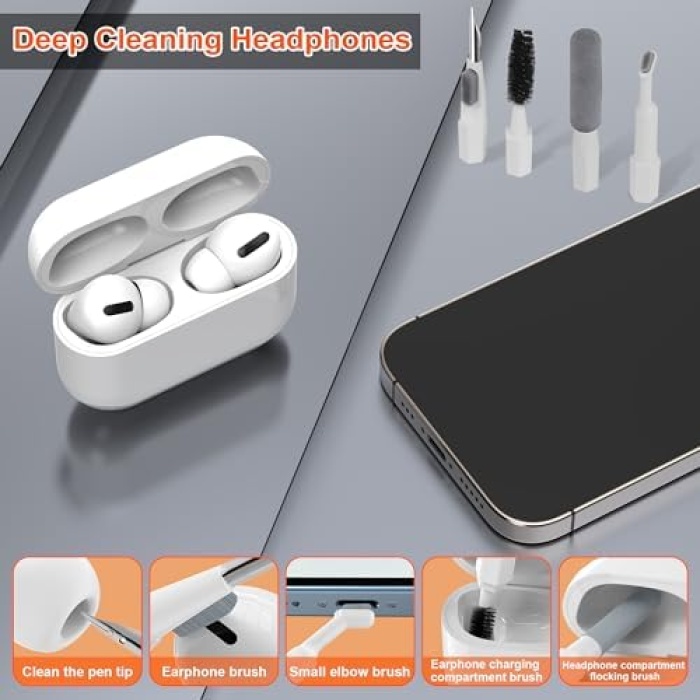 Gotye 21i 1 arada klavye temizleme seti, dizüstü bilgisayar, iPad, iPhone, kamera, kulaklık temizliği, çok fonksiyonlu bilgisayar ekranı temizleme fırçası araçları için mini elektrikli süpürge