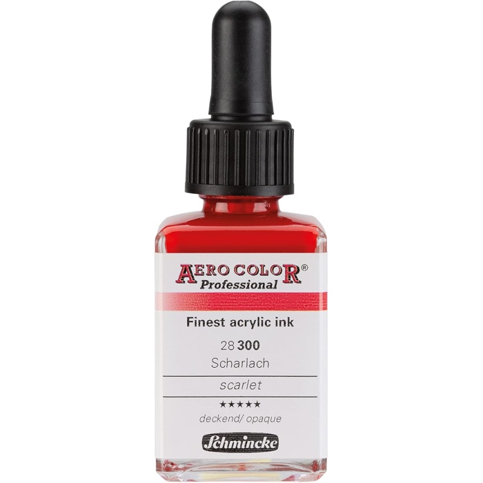 Aero Color Professional Akrilik Airbrush Mürekkebi 28 ml 300 Scarlet
