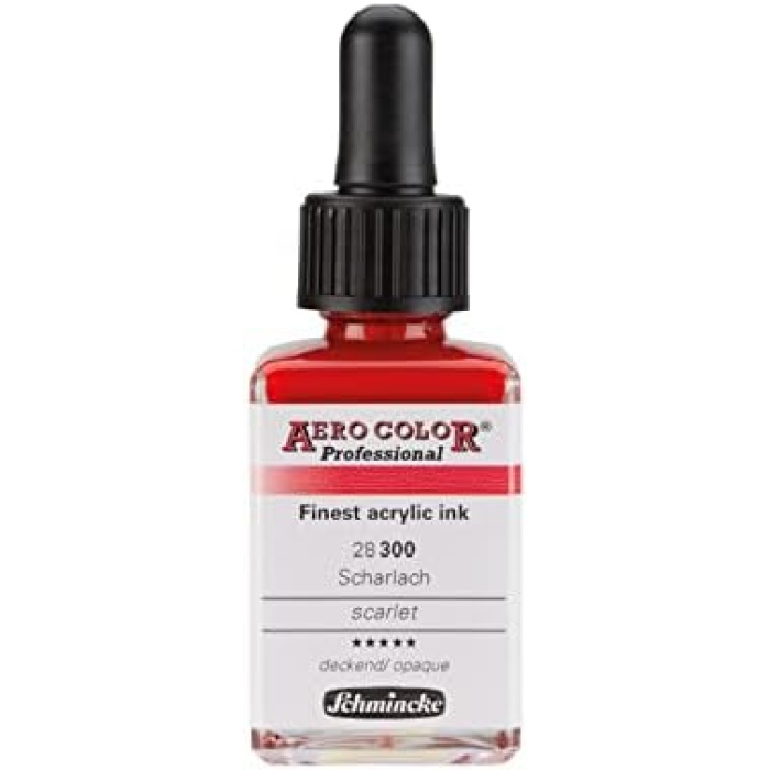 Aero Color Professional Akrilik Airbrush Mürekkebi 28 ml 300 Scarlet
