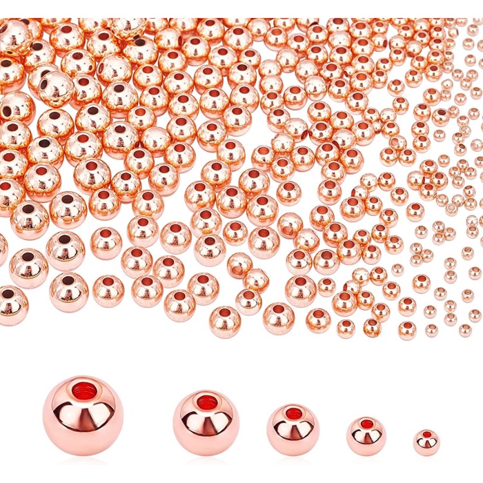 3 Mm Rose Gold Kaplama Desensiz Yuvarlak Metal (5 Gram)