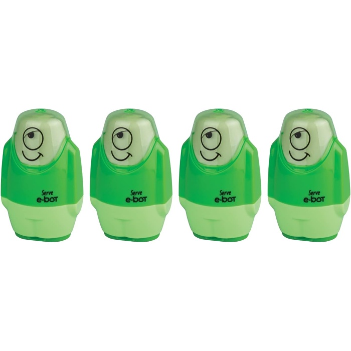 E-BOT SİLGİLİ KALEMTIRAŞ FOSFORLU YESIL 4LU SET