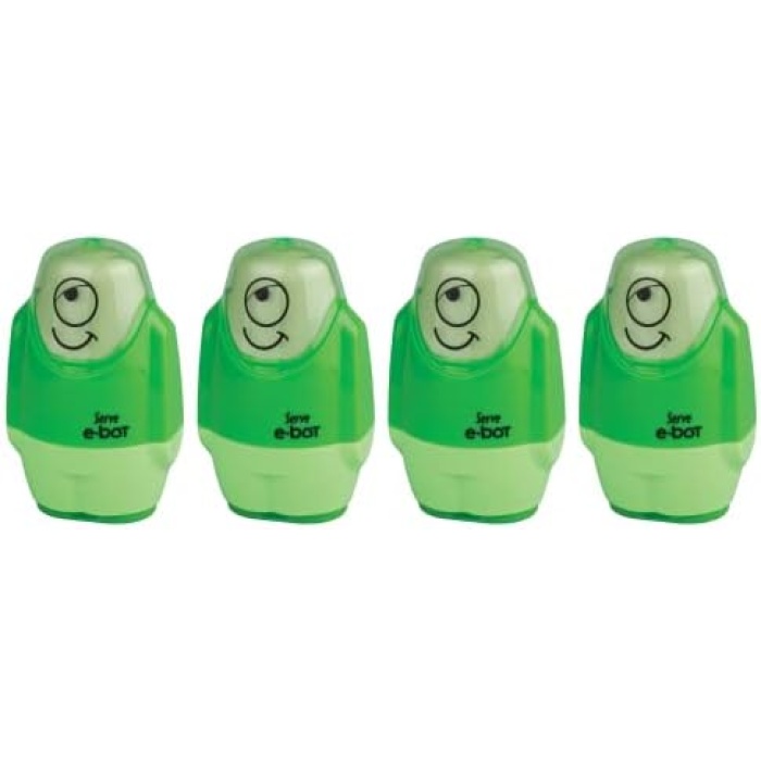 E-BOT SİLGİLİ KALEMTIRAŞ FOSFORLU YESIL 4LU SET